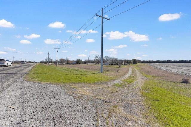 view of street with a rural view