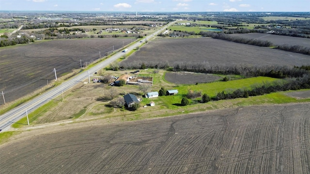 drone / aerial view with a rural view