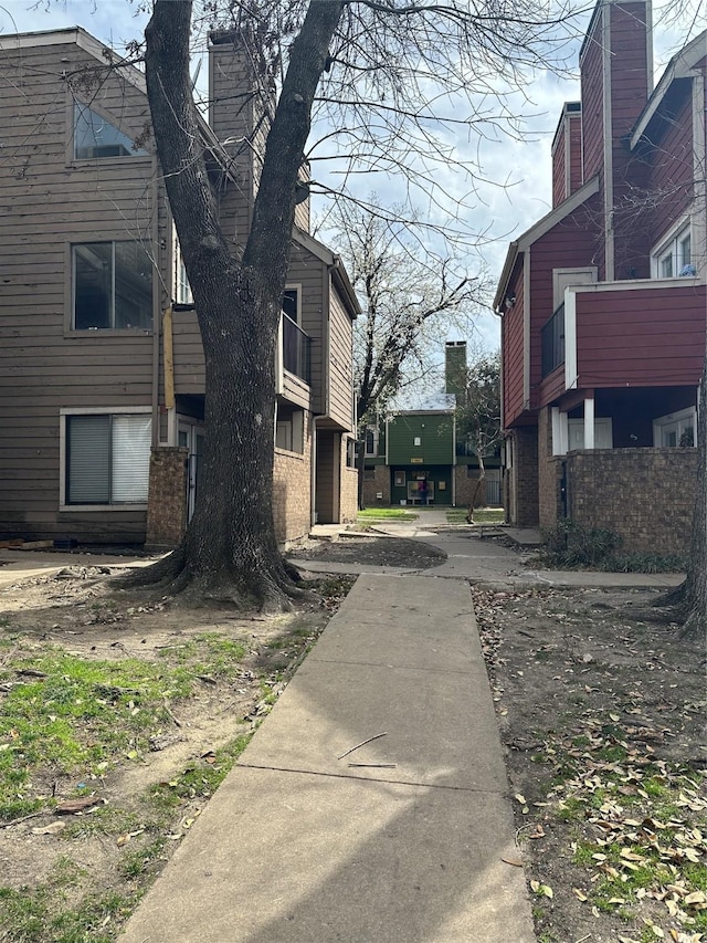 exterior space with a chimney