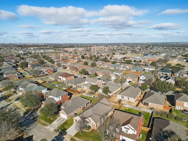 bird's eye view featuring a residential view