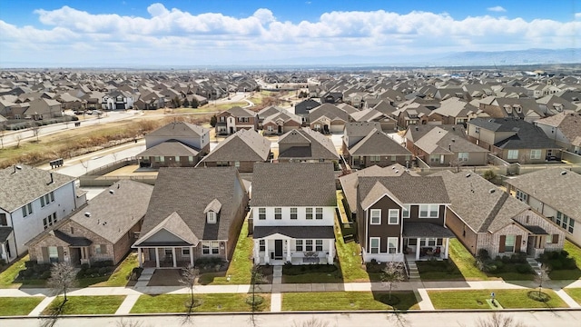 aerial view with a residential view