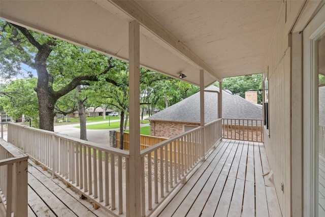 view of wooden terrace