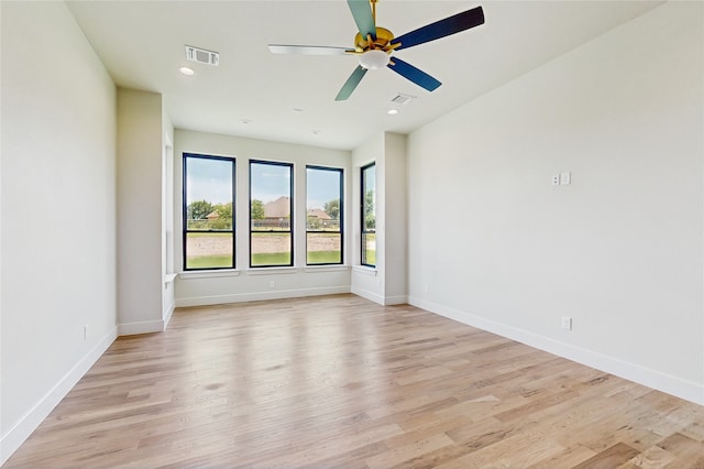 2031 Meadowlark Ct, Aledo, TX 76008 - spare room featuring light wood-style flooring, recessed lighting, and a ceiling fan