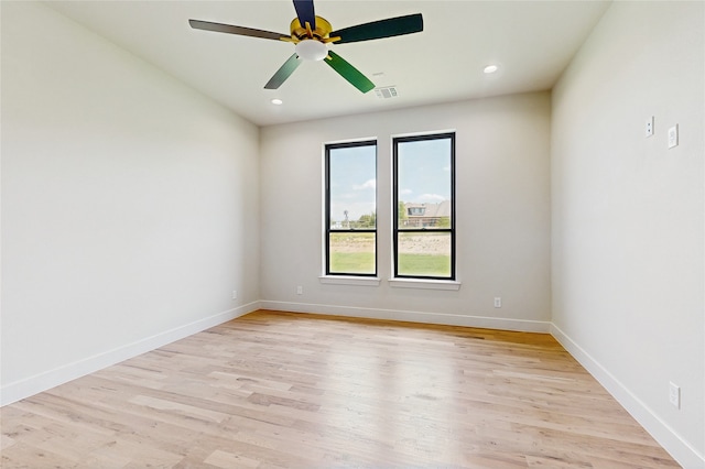 2031 Meadowlark Ct, Aledo, TX 76008 - spare room featuring light wood-style floors, recessed lighting, and ceiling fan