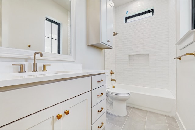 2031 Meadowlark Ct, Aledo, TX 76008 - full bathroom featuring vanity, tile patterned floors, and bathing tub / shower combination