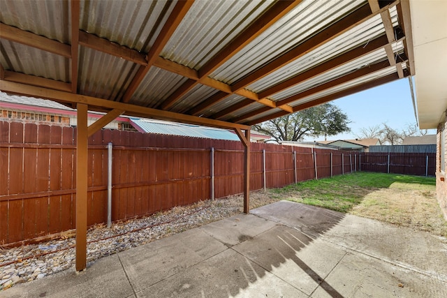 view of patio / terrace with a fenced backyard