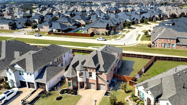 bird's eye view featuring a residential view