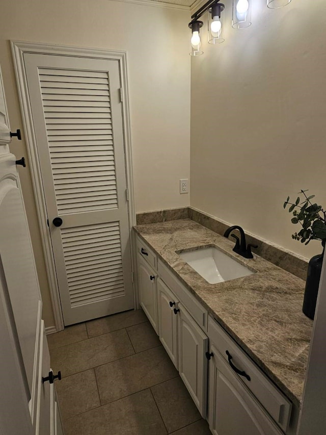 bathroom featuring vanity and tile patterned floors