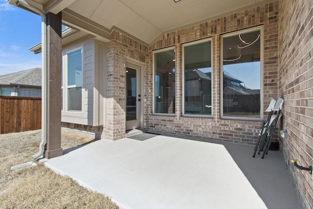 view of patio / terrace with fence