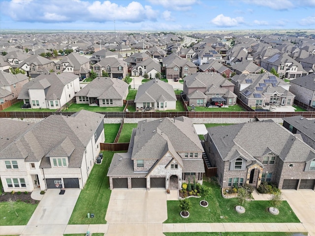 bird's eye view featuring a residential view