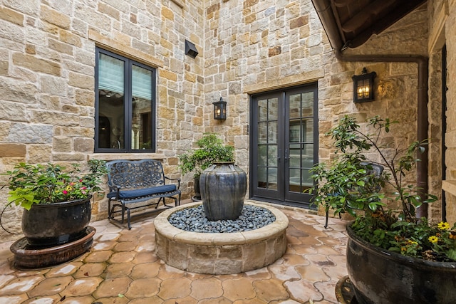 view of patio with french doors