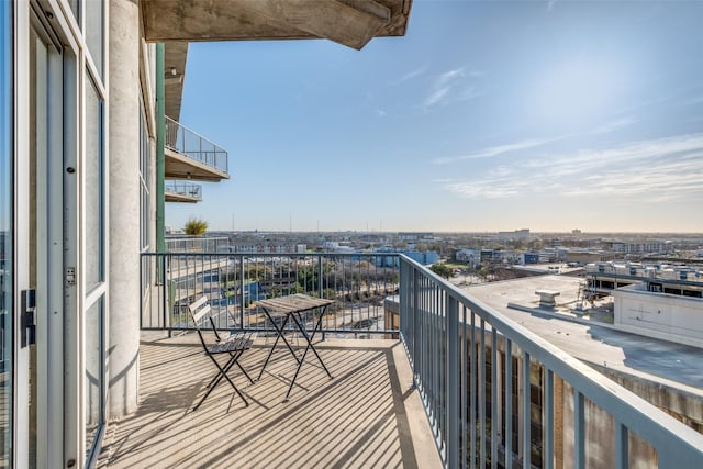 balcony featuring a city view