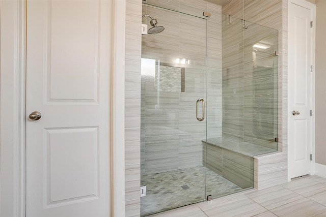 full bathroom with a stall shower