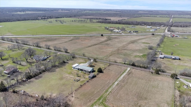 aerial view with a rural view