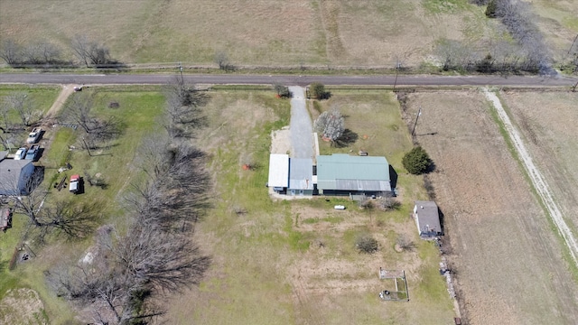 bird's eye view with a rural view