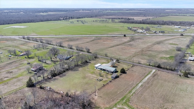 bird's eye view with a rural view