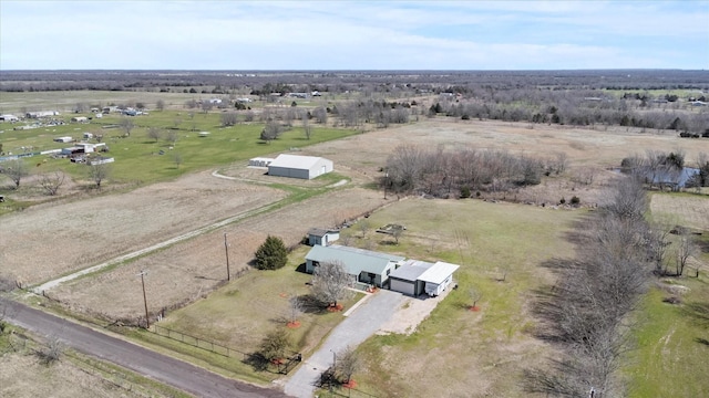 bird's eye view featuring a rural view