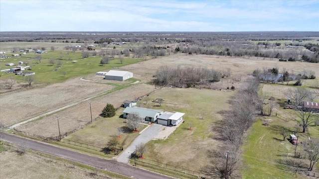 drone / aerial view featuring a rural view