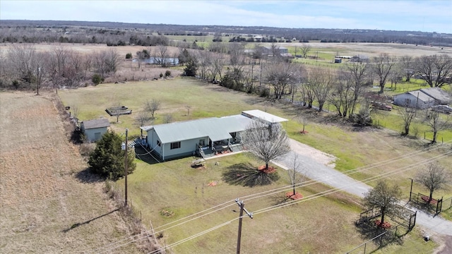 bird's eye view featuring a rural view