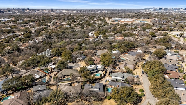 aerial view featuring a residential view