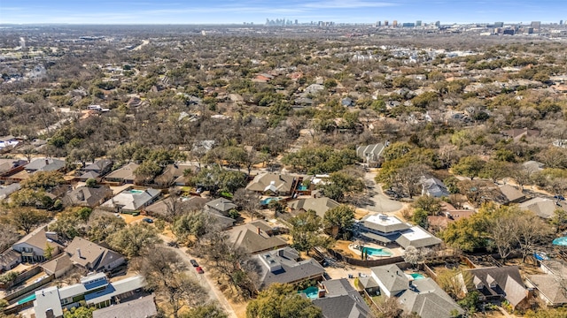 aerial view with a residential view