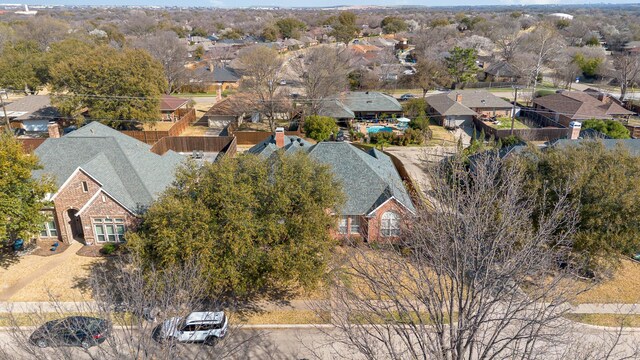 drone / aerial view with a residential view