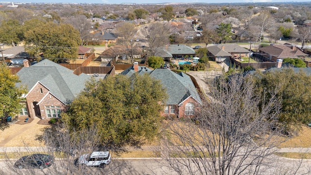 drone / aerial view featuring a residential view