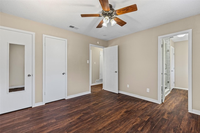 6305 Chapman Dr, Greenville, TX 75402 - unfurnished bedroom with wood finished floors, baseboards, and ceiling fan