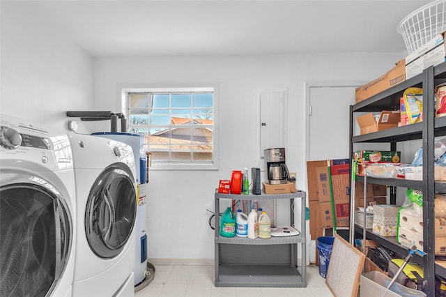 laundry room with washing machine and dryer and laundry area