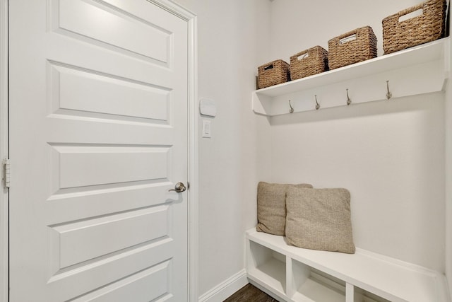 mudroom with baseboards