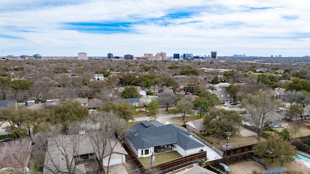 aerial view featuring a view of city