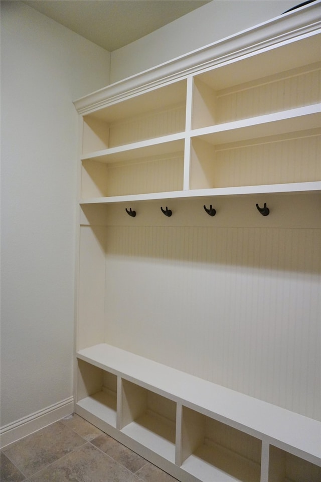 mudroom featuring baseboards