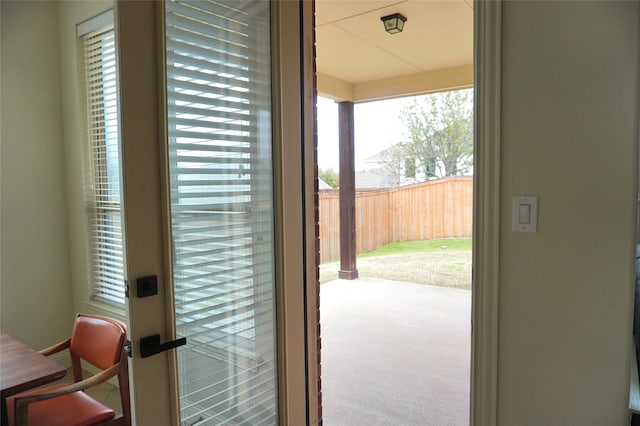 view of doorway to outside