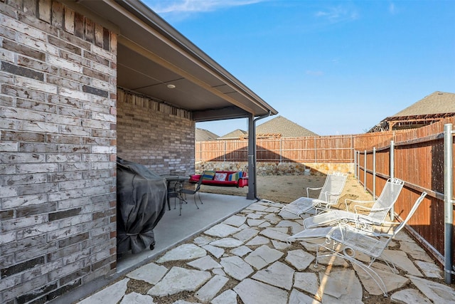 view of patio / terrace with a fenced backyard