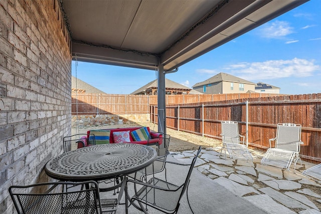 view of patio / terrace featuring a fenced backyard