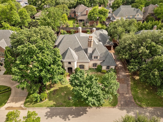aerial view of residential area