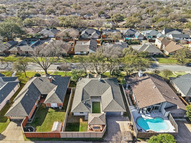 drone / aerial view featuring a residential view