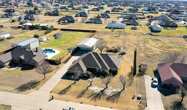 aerial view featuring a residential view