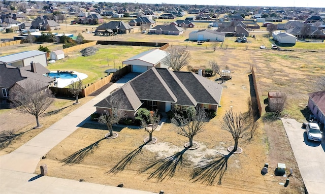 drone / aerial view featuring a residential view