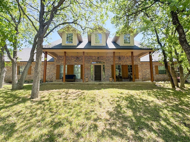 505 Spring Valley Rd, Paradise, TX 76073 - back of property featuring brick siding and a yard