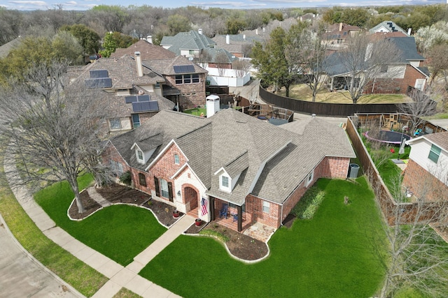 bird's eye view featuring a residential view