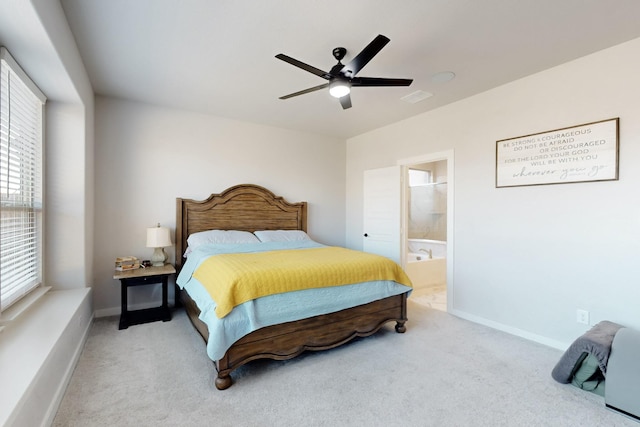 529 Hummingbird Dr, Celina, TX 75009 - bedroom featuring visible vents, carpet flooring, baseboards, and ceiling fan