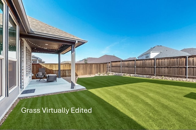 529 Hummingbird Dr, Celina, TX 75009 - view of yard featuring a patio area and a fenced backyard