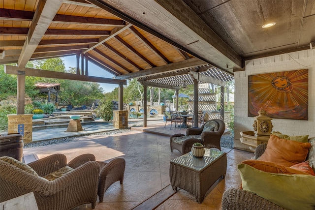 view of patio with outdoor lounge area