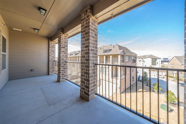 balcony with a residential view