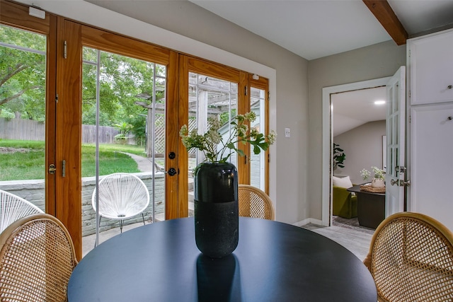 1311 Cedar Hill Ave, Dallas, TX 75208 - dining area featuring baseboards and french doors