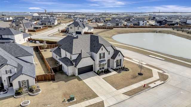 bird's eye view with a residential view