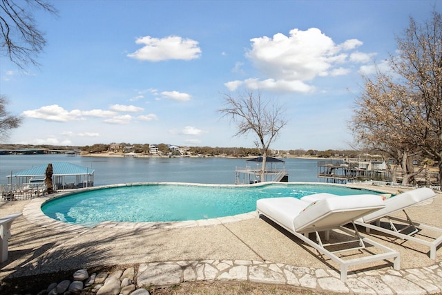 8917 Random Rd, Fort Worth, TX 76179 - pool with a gazebo and a water view