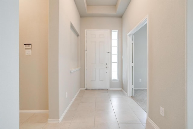 6328 Red Cliff Dr, Fort Worth, TX 76179 - foyer featuring light tile patterned flooring and baseboards