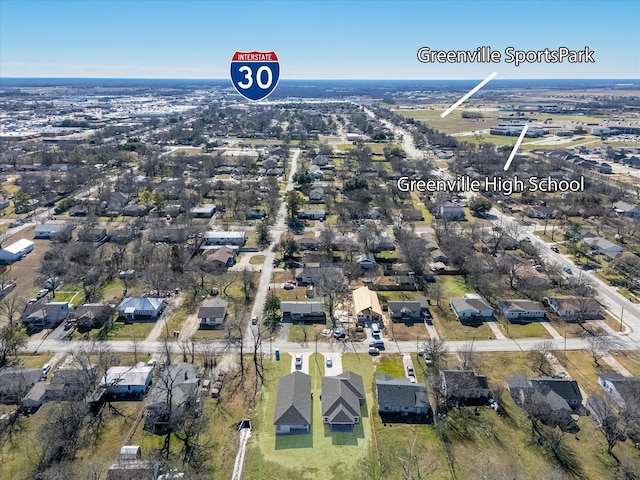 drone / aerial view featuring a residential view